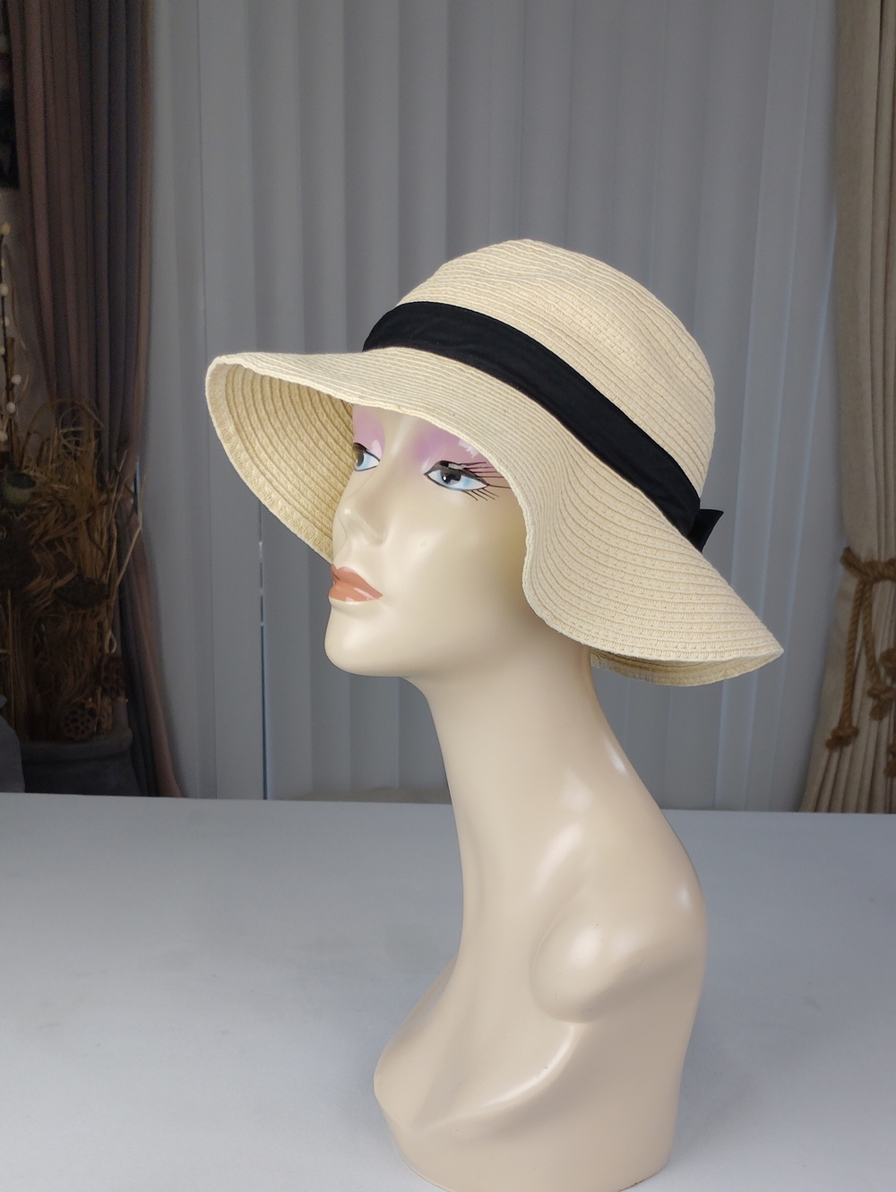 Janie And Jack Youth Wide-Brim Straw Sun Hat.